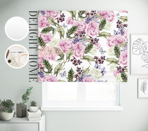 

Римская штора с фотопечатью 02-037 система Light I&H Джуси велюр 130*170 см