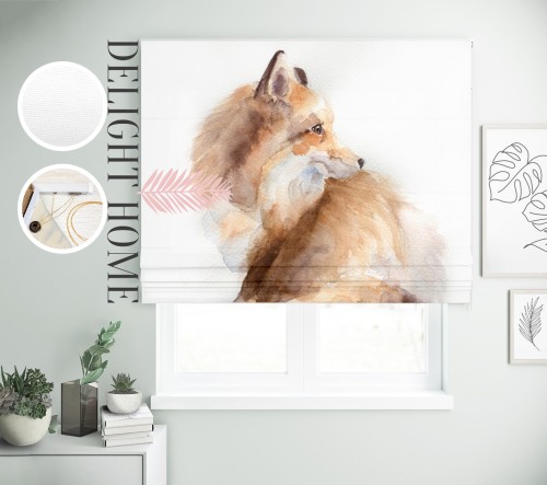 

Римская штора с фотопечатью 04-018 система Light I&H Джуси велюр 230*170 см