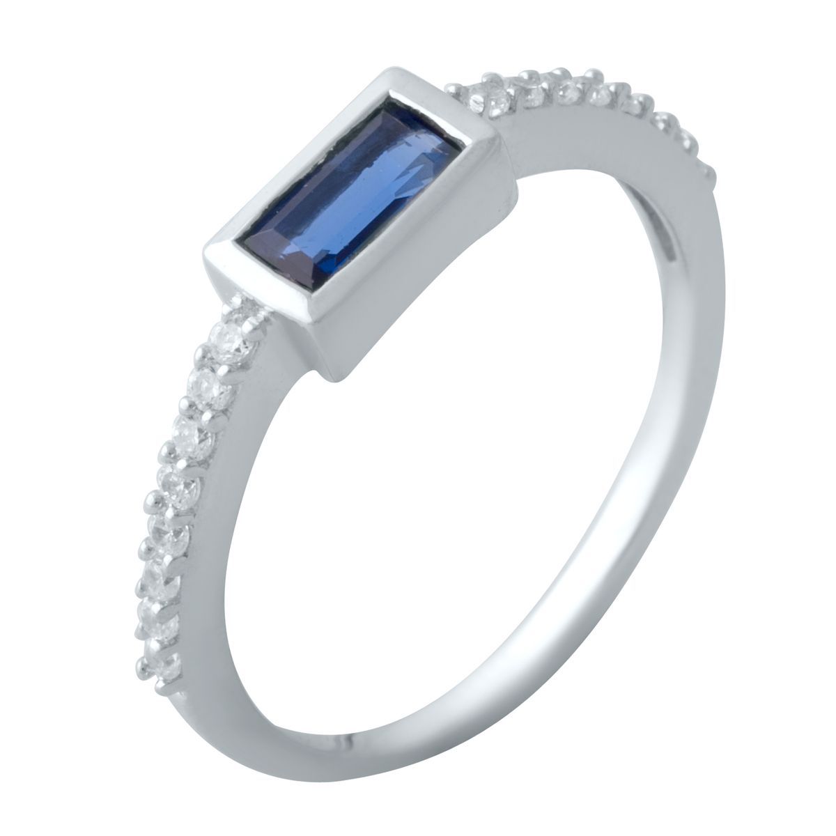 

Серебряное кольцо SilverLine с сапфиром nano 17 размер