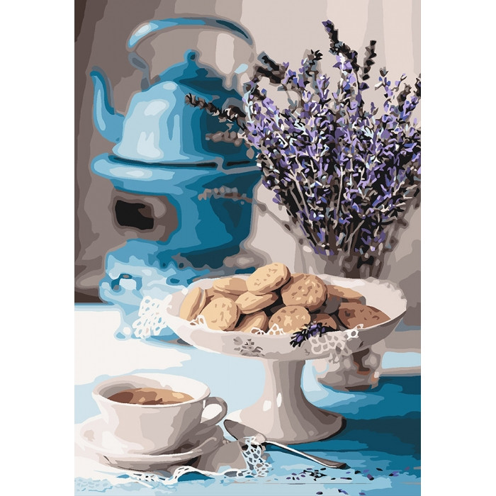 

Картина по номерам Идейка "Лавандовое чаепитие" 35*50см KHO5558 163305