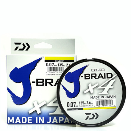 

Шнур DAIWA J-Braid x4 0,07mm 2,6kg 135m yellow