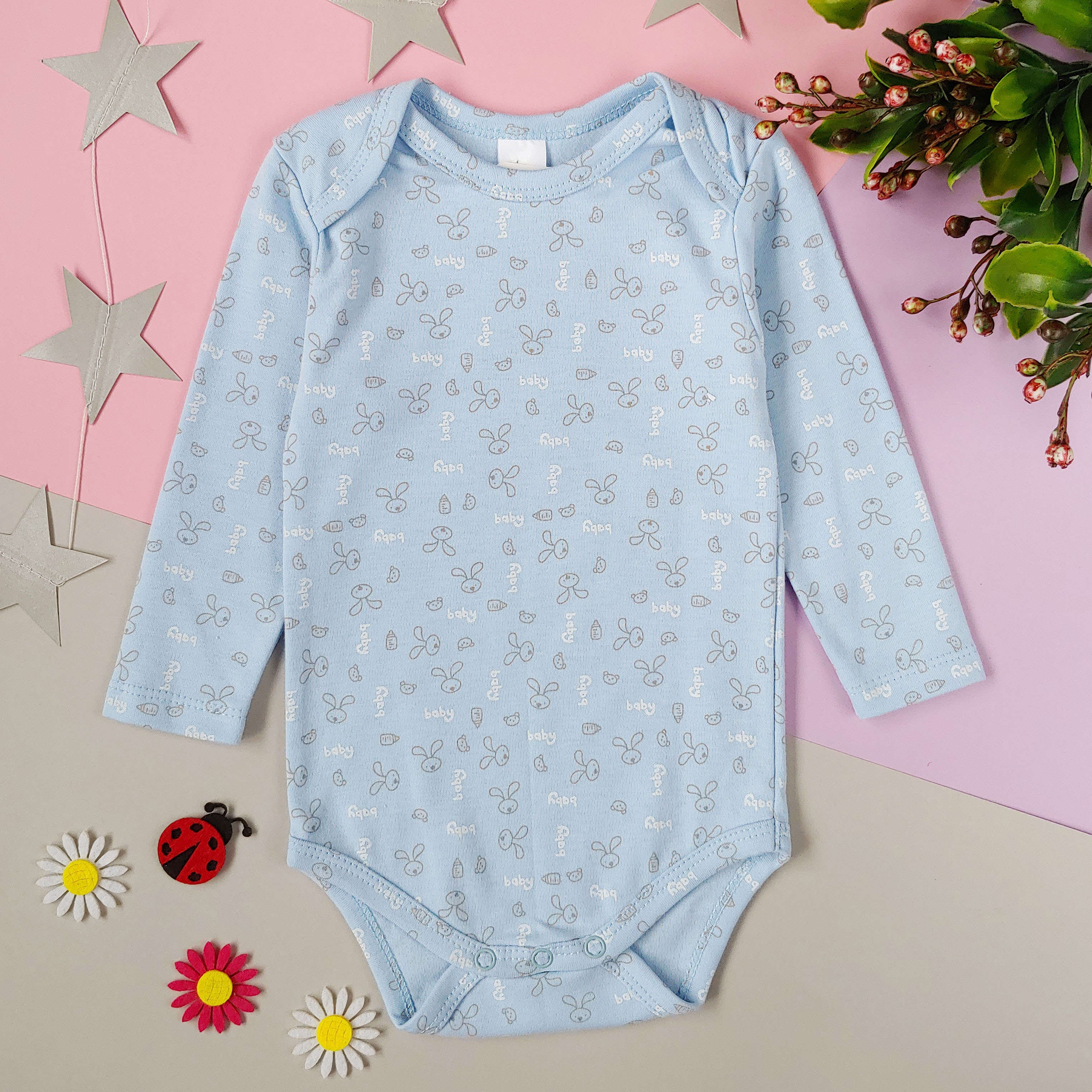 

Боди с длинным рукавом Kids Planet 172-225 80 см Голубой