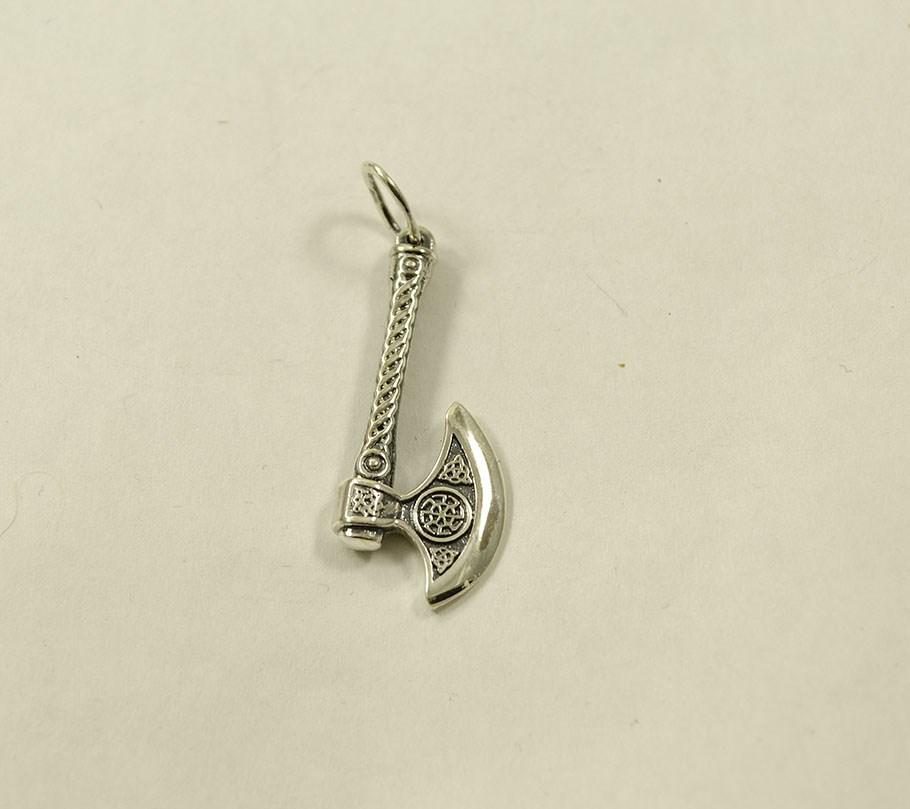 

Секира Перуна с коловратом и колядником и триглавом Maxi Silver 8945