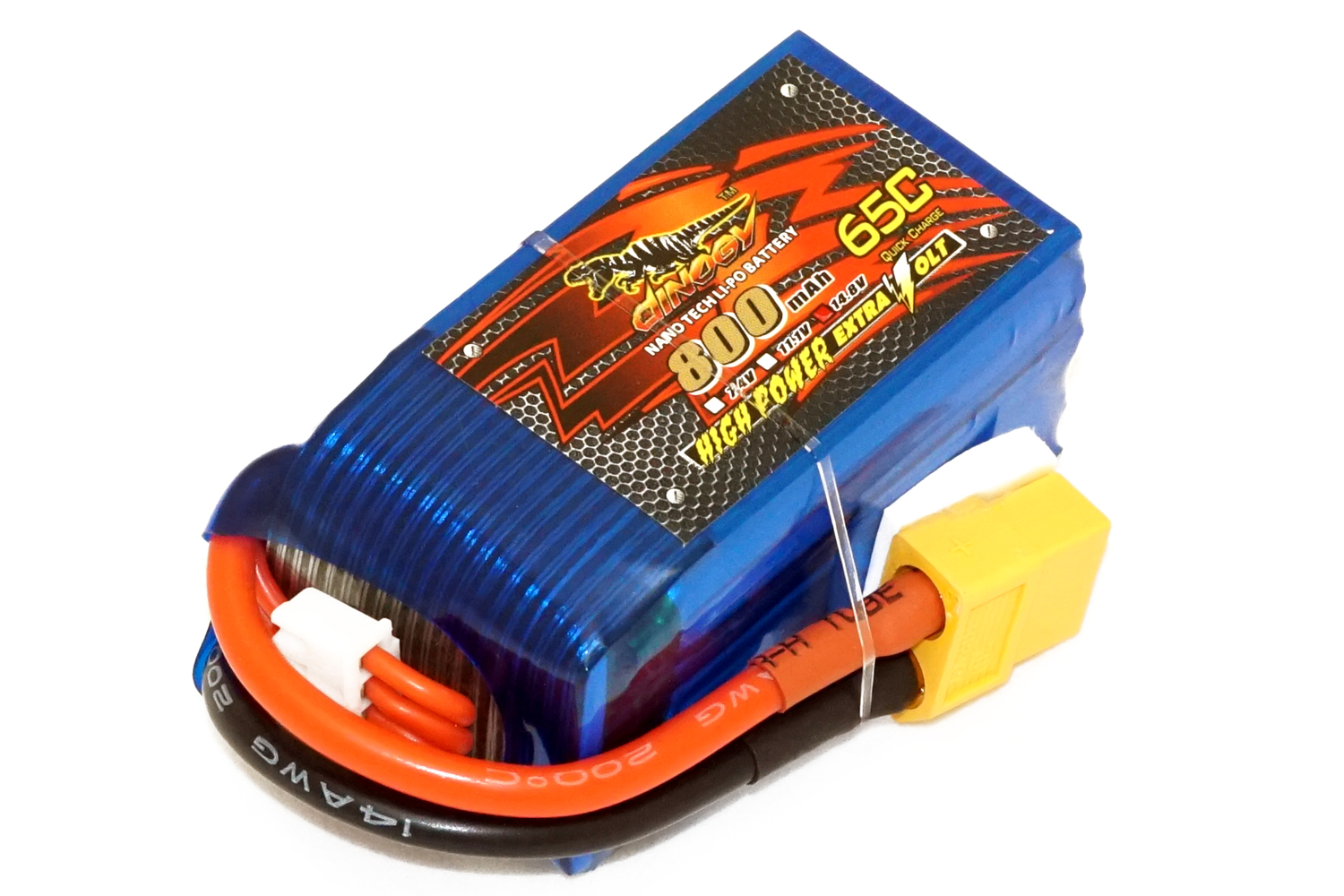 

Аккумулятор Dinogy Li-Pol 800mAh 14.8V 4S 65C XT60 55.5x30x30мм