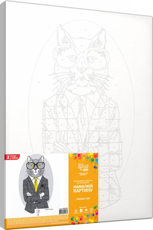 

Набор для творчества Rosa Start Живопись по номерам Fashion Cat 35 х 45 см (N00013266) (4823098514275)