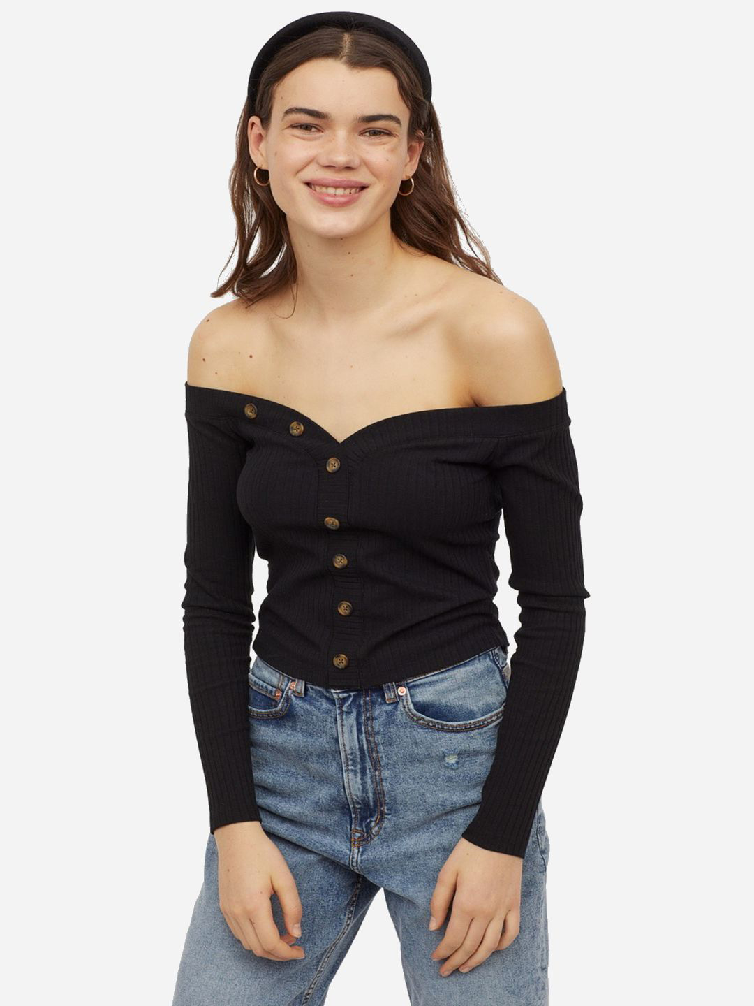 

Топ H&M 0768229-0  Черный, Топ H&M 0768229-0 S Черный