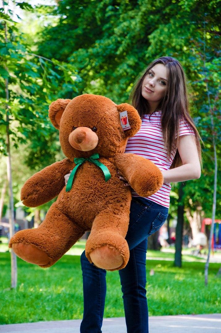

Мягкая игрушка NEHILO плюшевый мишка Томми 100 см Коричневый