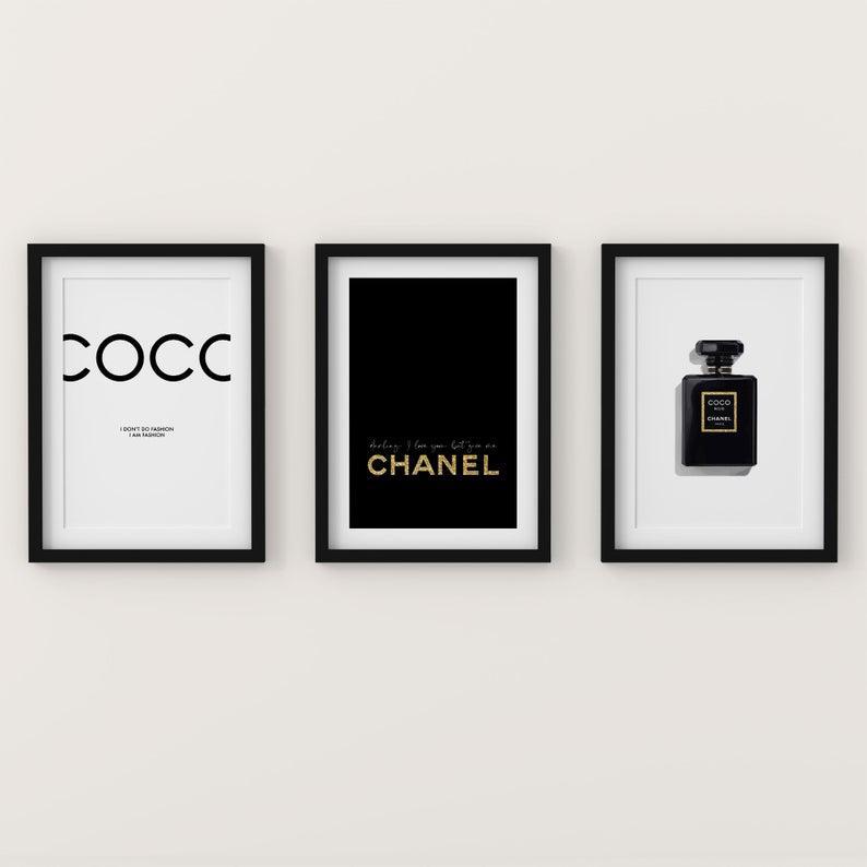 

Набор постеров Gold Chanel Prints формат А3 NEHILO