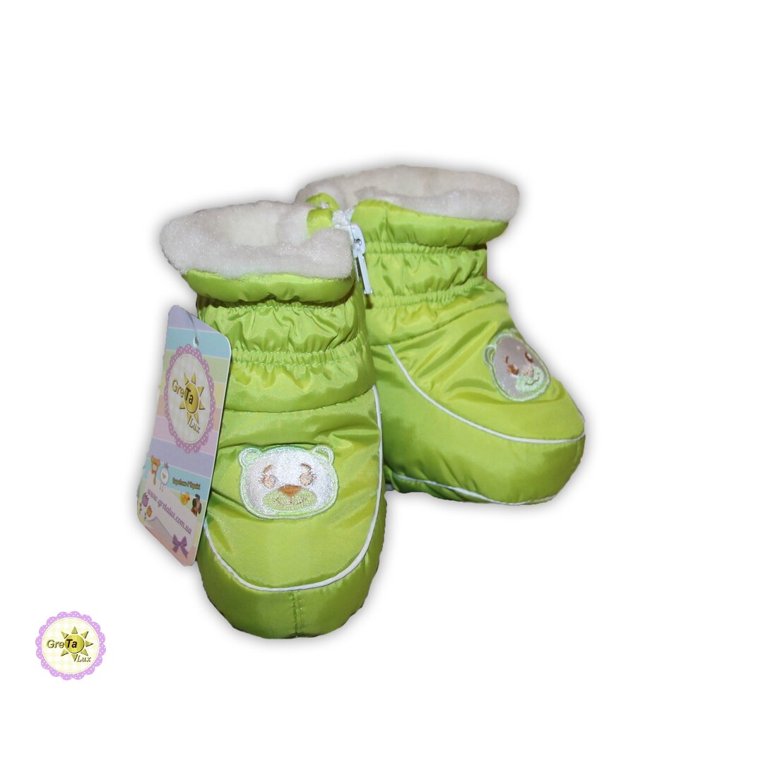 

Пинетки GreTa Lux сапожки 1.5 - 2 года 14 см салатовые