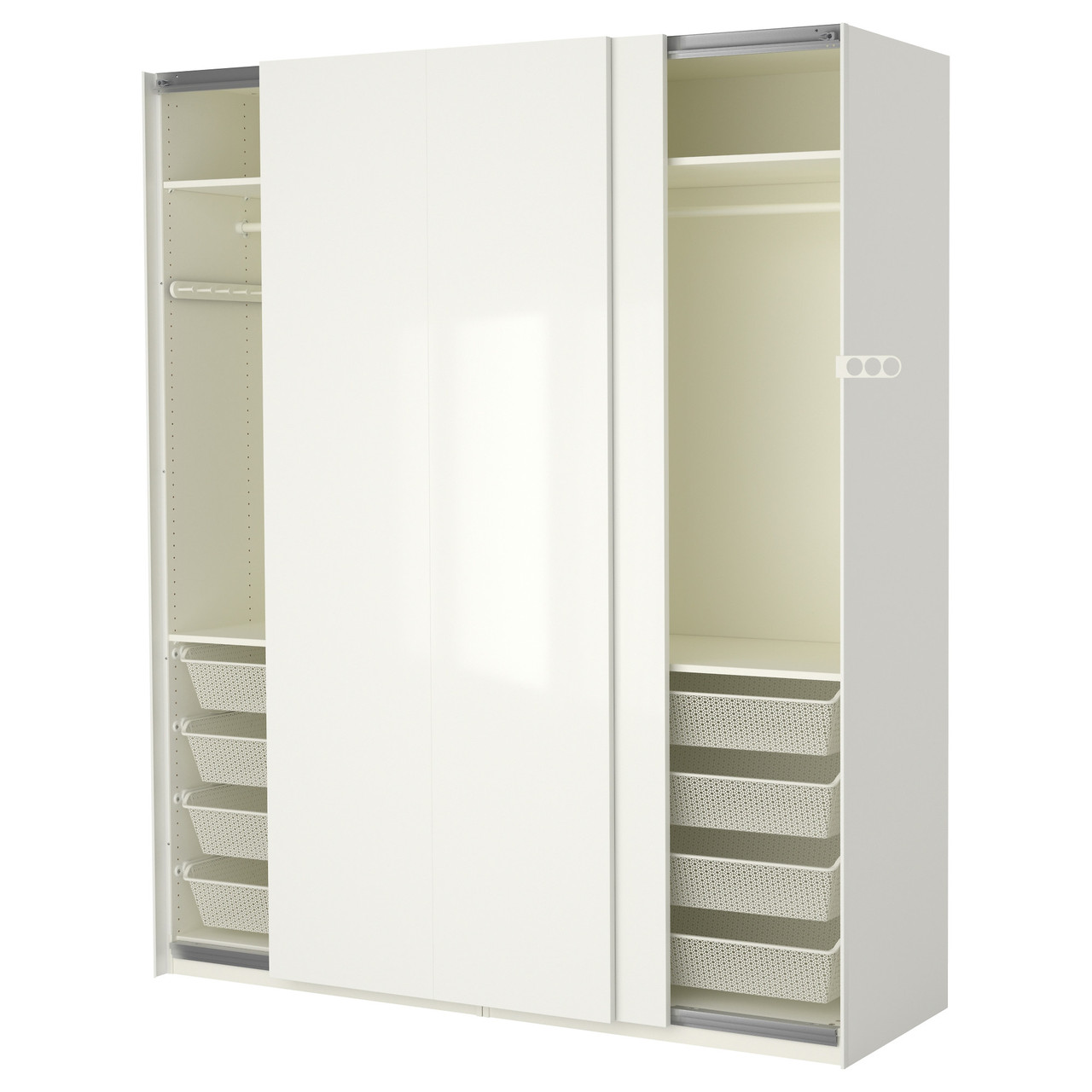 Шкаф-купе IKEA (ИКЕА) PAX 200x66x236см Hasvik белый (090.257.27) – фото ...
