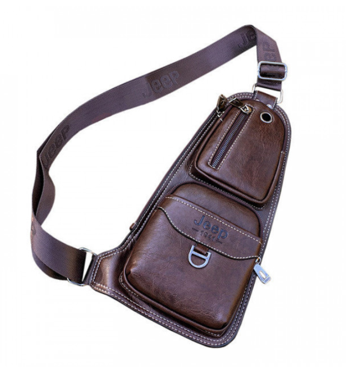 

Сумка кобура через плечо мужская Jeep 777 Brown Original
