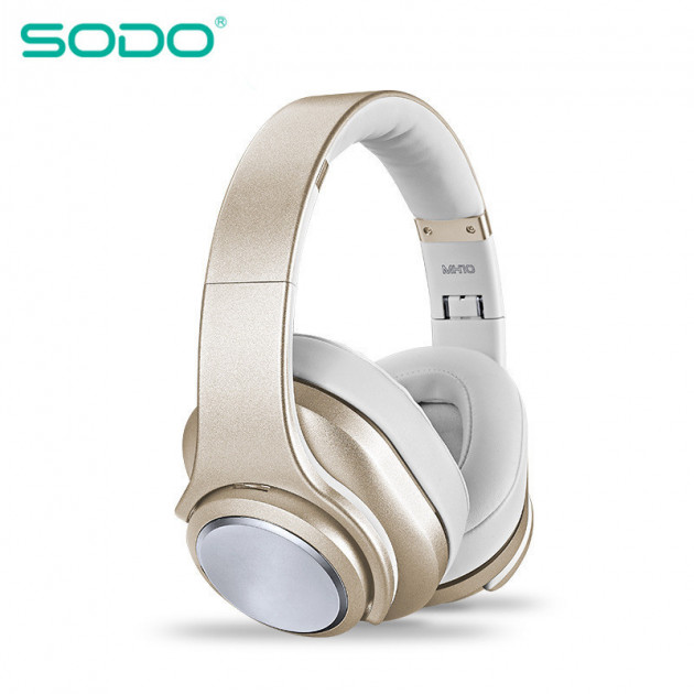 

Складные беспроводные наушники 2 в 1 с функцией колонки SODO MH10 JKR Gold (450142-4)