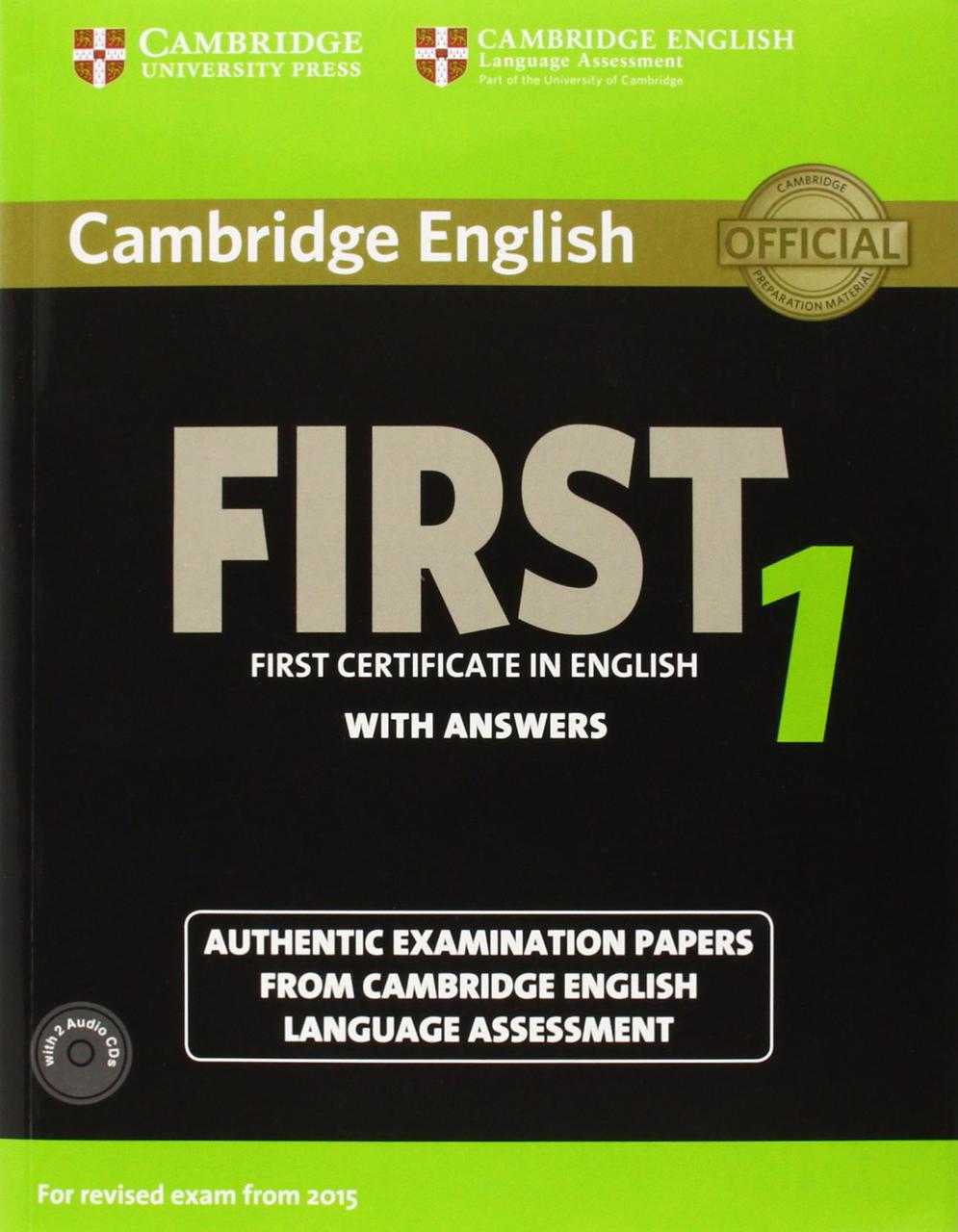 

Cambridge English First 1 for Revised Exam from 2015. Student's Book Pack