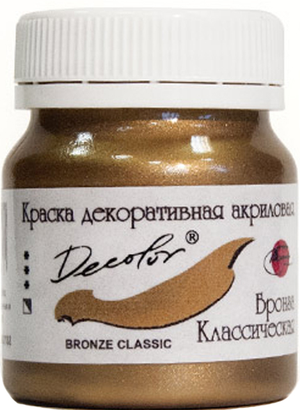 

Краска акриловая Таир Деколор Бронза 50 мл (4620750293291)