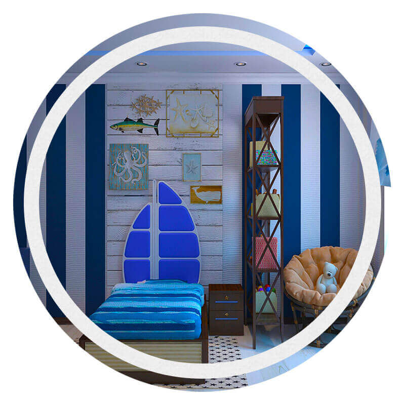 

Зеркало SmartWorld Bella с рисунком круглое 100x100x3 см (P-Bella-100x100)