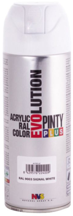 

Краска аэрозоль на водной основе Pintyplus Evolution Ral 9003 Белая 400 мл (8429576224009)