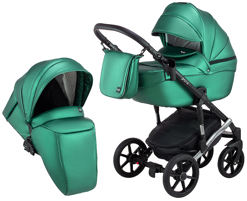 

Коляска 2 в 1 Bair Polo (Silver) кожа 100% 29S