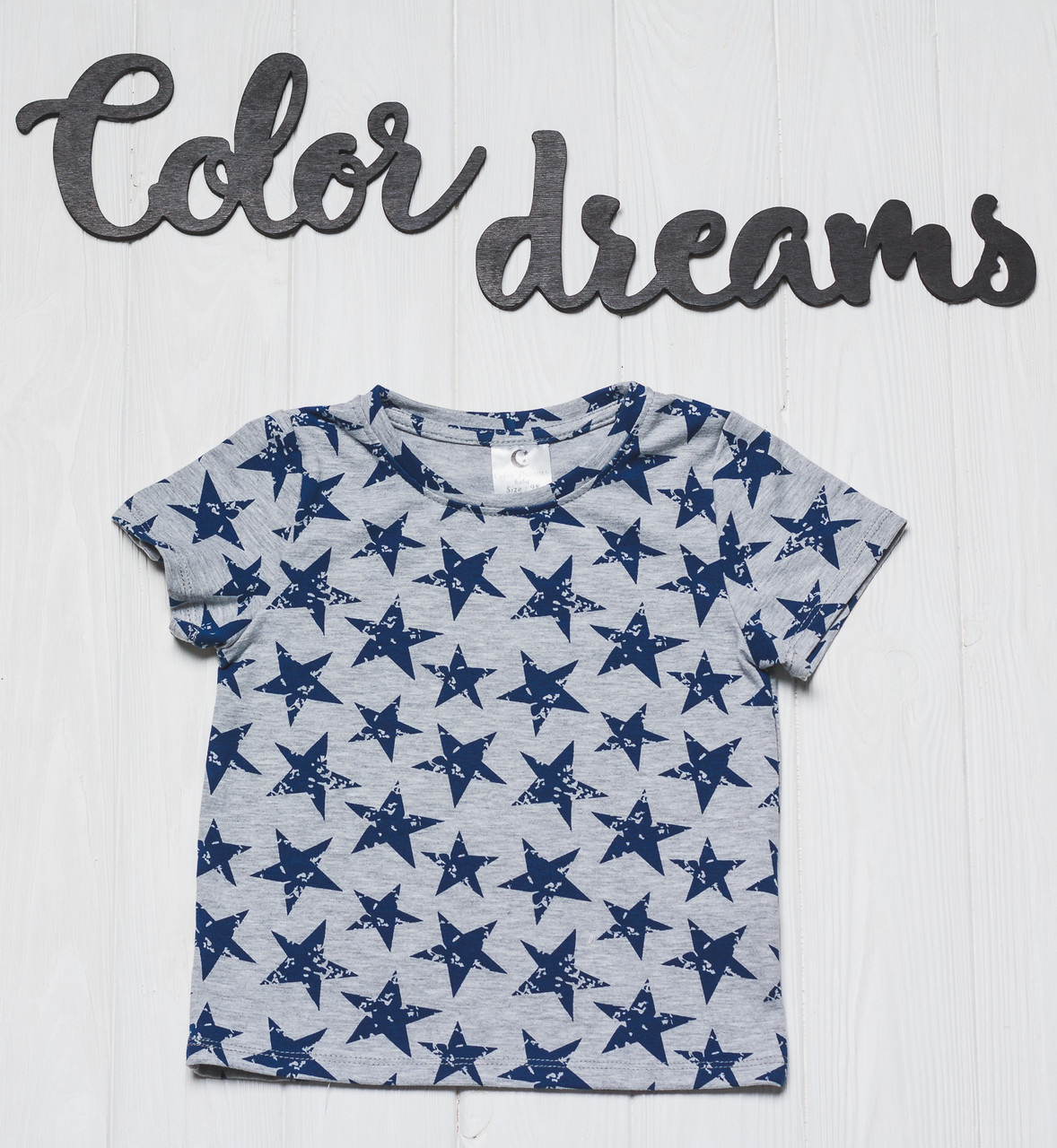 

Футболка Color Dreams 1045/78 122 Серо-синяя