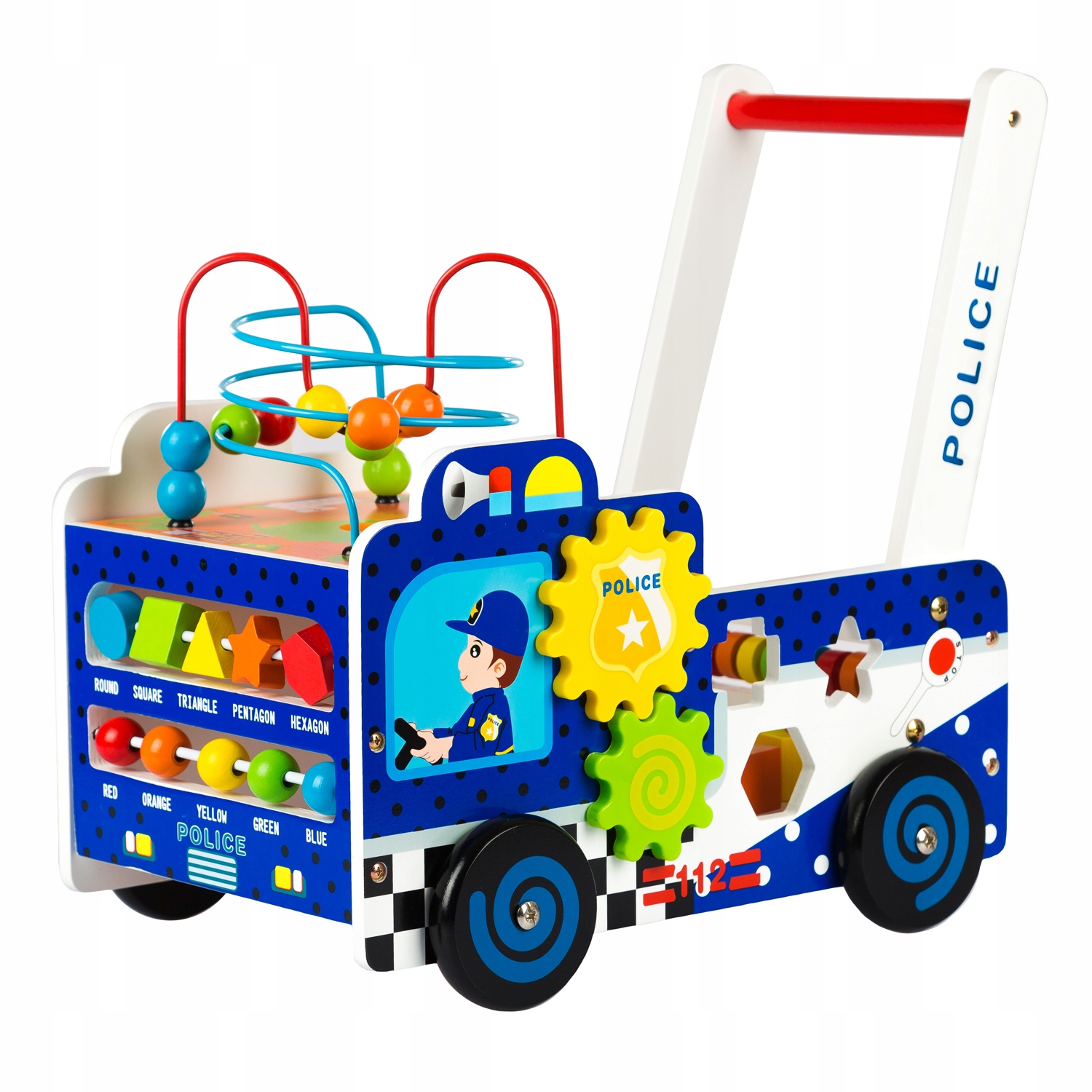 

Деревянные развивающие ходунки Kinderplay Полиция GS0009