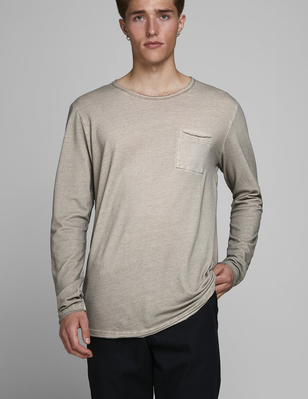 

Футболка д/р JACK&JONES М0105254 цвет бежевый XL