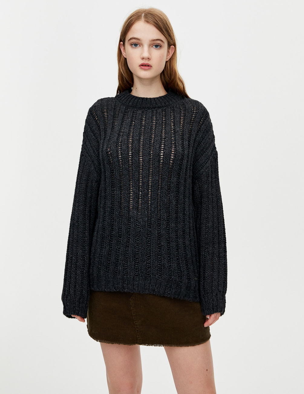 

Свитер PULL & BEAR Ж1052549 (9559/378/833) цвет серый M