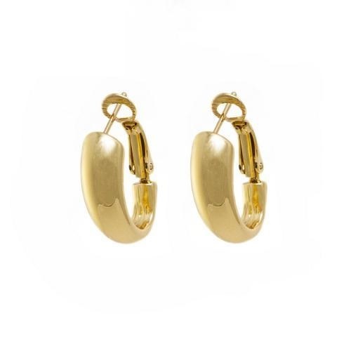 

Серьги Colibra широкие массивные дуги в позолоте 24 карата P3007Au