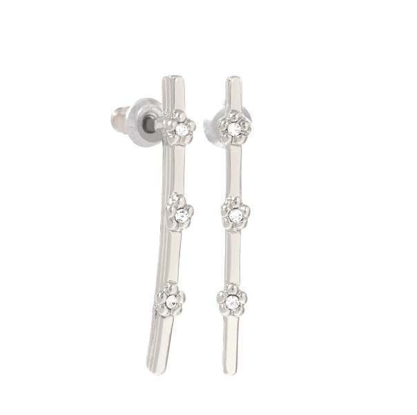 

Серьги Colibra с цветочками из кристаллов Swarovski в серебряном покрытии P12093Ag