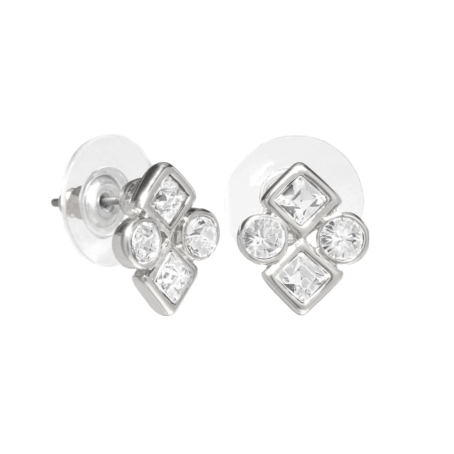 

Серьги Colibra в форме ромбов с кристаллами Swarovski P7775Ag