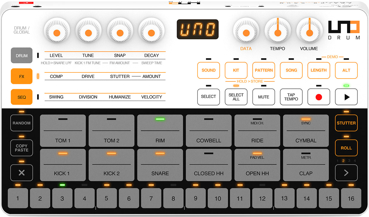 

Аналоговая драм-машина IK Multimedia UNO Drum