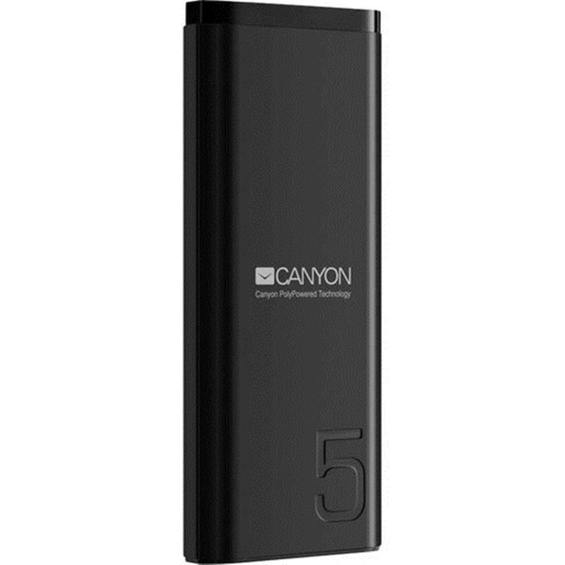 

УМБ Power Bank Canyon 5000mAh 1USB Type-C 2.1A Black (CNE-CPB05B)