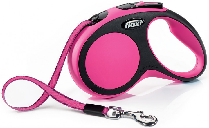 

Поводок-рулетка Flexi New Comfort S 5 м Розовый (4000498028117)