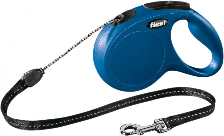 

Поводок - рулетка трос 8 м до 20 кг New CLASSIC, Cord Leash М синяя Flexi BGL-FL-291