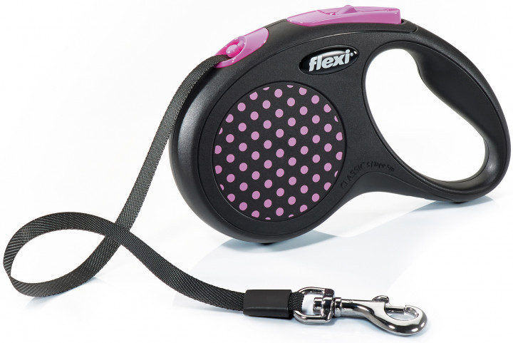 

Поводок - рулетка лента 5 м до 50 кг flexi DESIGN Tape Leash L розовая Flexi BGL-FL-251