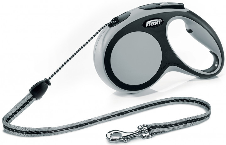 

Поводок-рулетка Flexi New Comfort M 5 м Серый (4000498028933)
