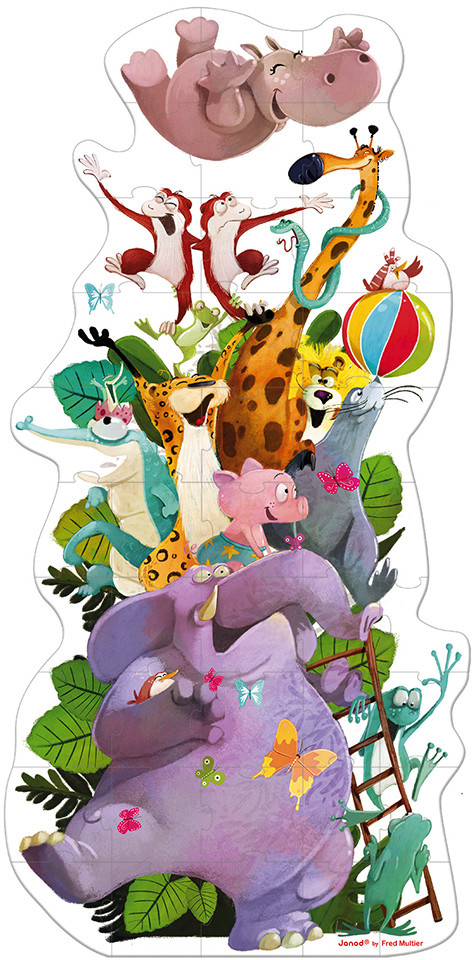 

Пазл напольный Janod Пирамидка из животных 39 элементов (J02727) (3700217327279)