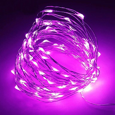 

Светодиодная гирлянда LTL Капля росы длина 10м 100led Purple на батарейки