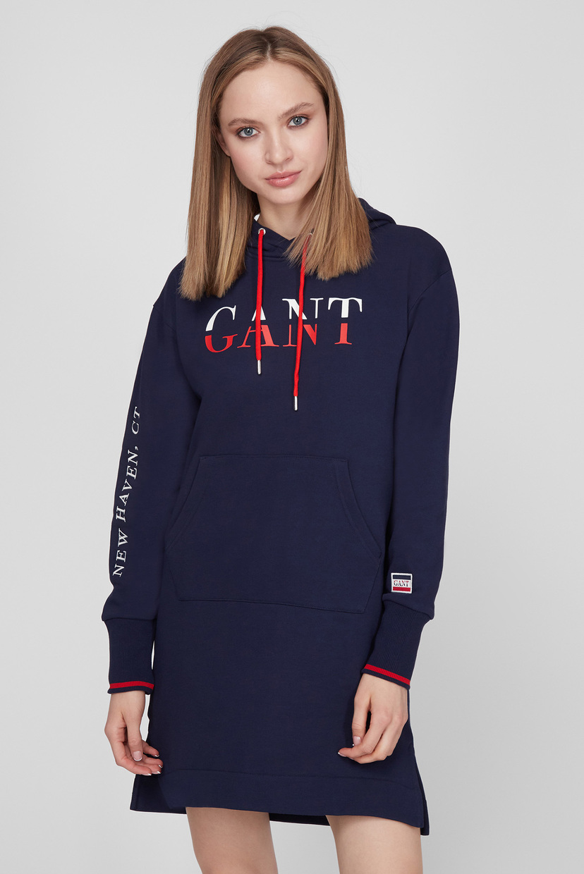 

Женское синее платье GRAPHIC SWEAT HOODIE DRESS Gant M 4204360