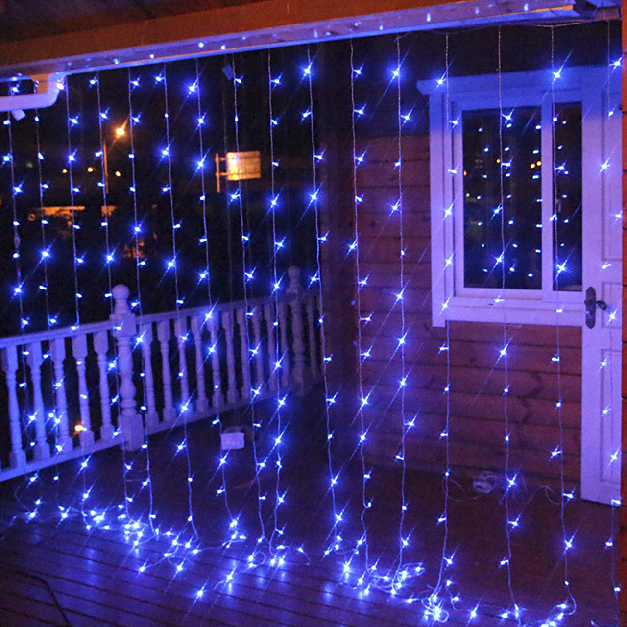 

Уличная Cветодиодная гирлянда Занавес "Waterfall" Водопад Starlight, 2х2 метра Белый, 240 LED прозрачный силикон, 8 режим
