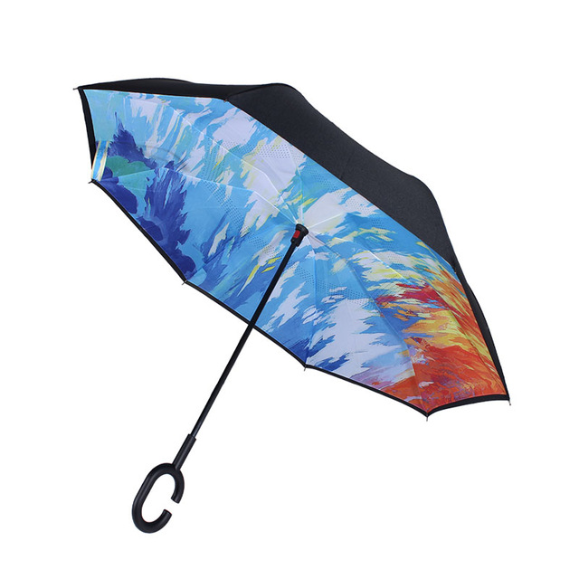 

Зонт обратного сложения наоборот Up-Brella умный антизонт (смарт зонт) Закат