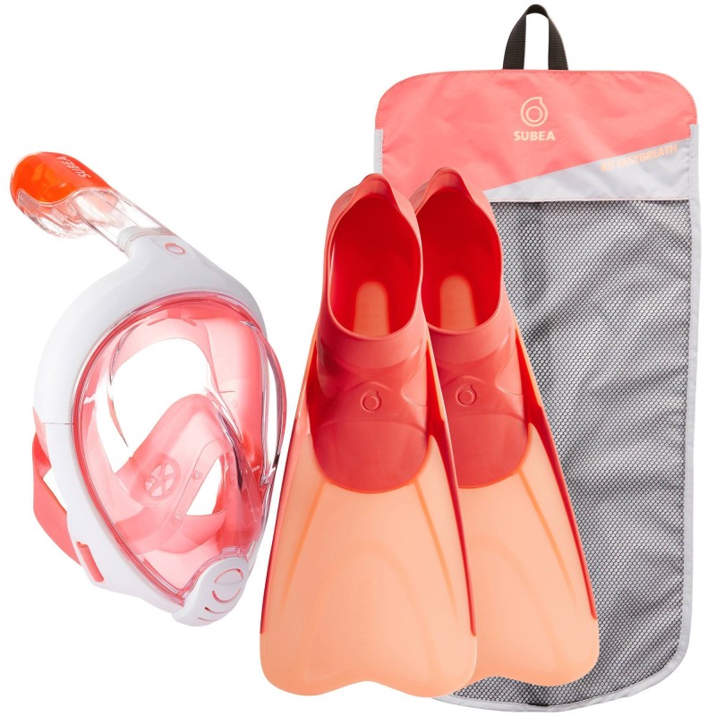 Набор для снорклинга Tribord Easybreath Subea Coral маска S/M и ласты ...