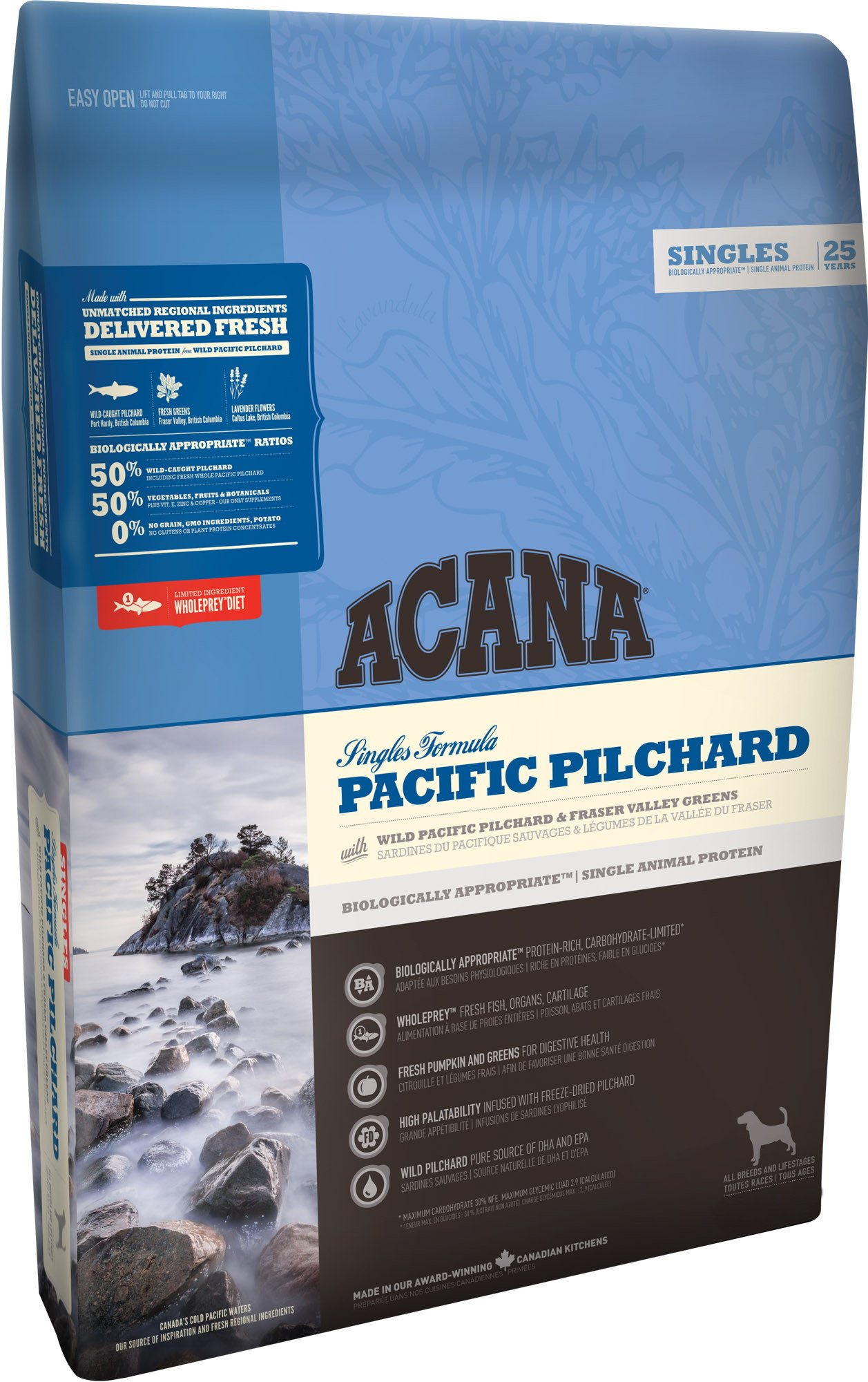 

Сухий Корм ACANA PACIFIC PILCHARD для собак всіх порід та всіх стадій життя з тихоокеанської сардини 11,4 Кг (064992573126) (a57312)