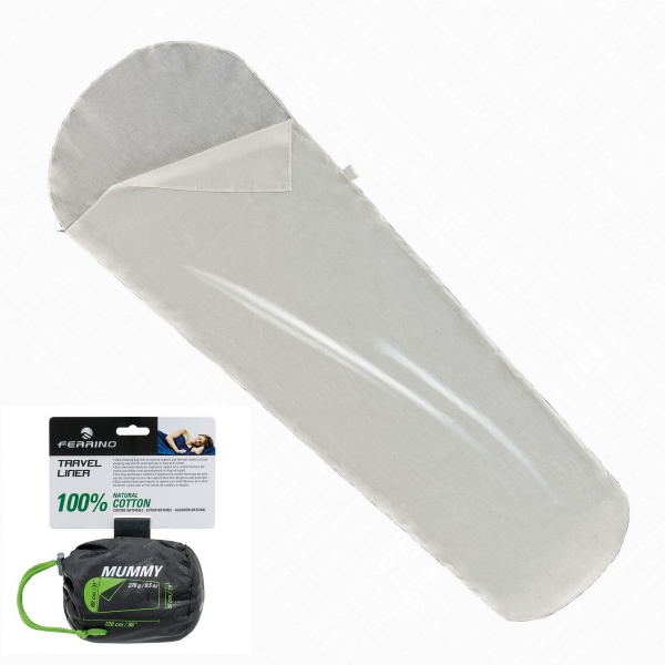 

Вкладыш для спального мешка Ferrino Liner Travel Mummy White new