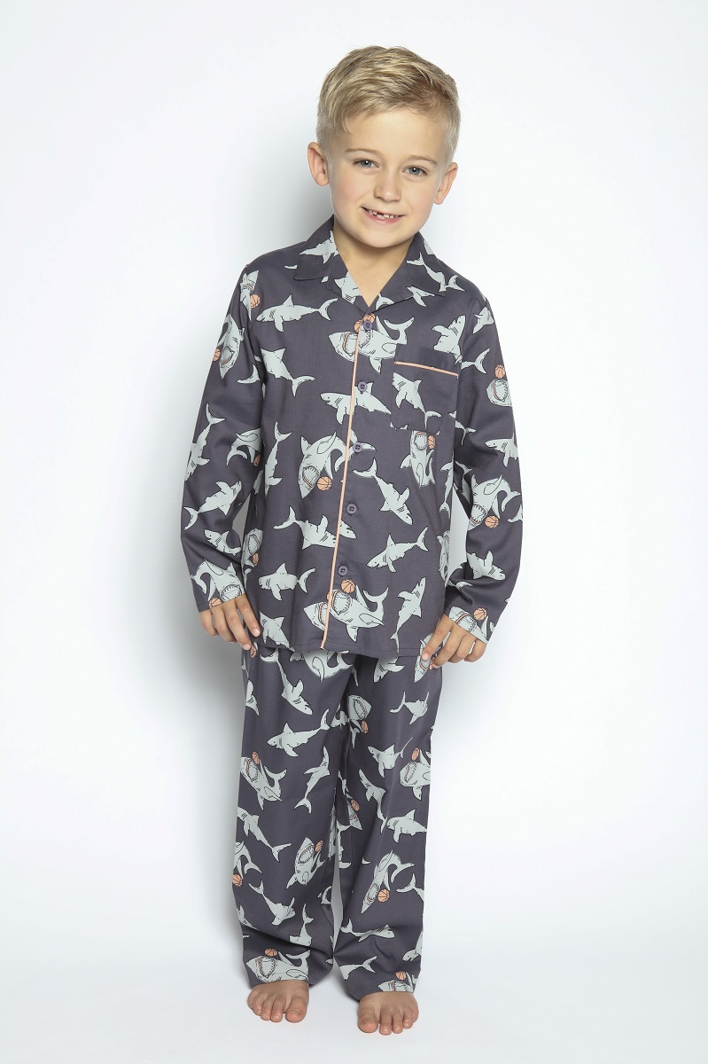 

Пижама для мальчика Cyberjammies Thomas 6533 8-9 yrs/134 см Серый с принтом акулы