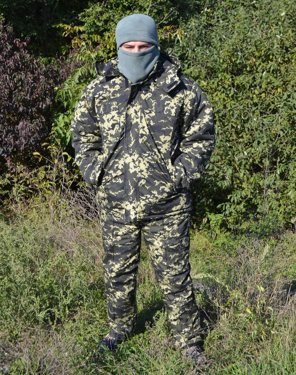 

Костюм зимний куртка длинная + штаны Пиксель 48-58 р.
