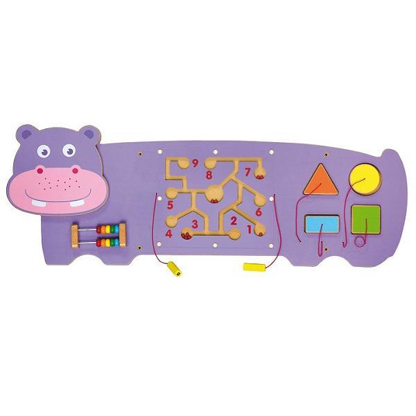 

Настенная игрушка бизиборд Viga Toys "Бегемот" (50470)