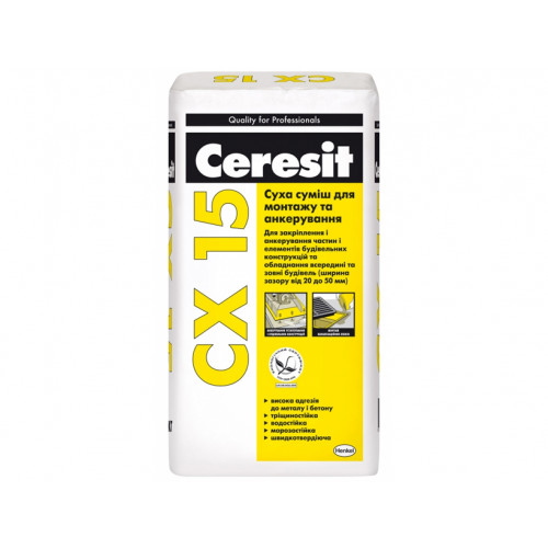 

Смесь для анкеровки креплений строительных конструкций Ceresit CX 15
