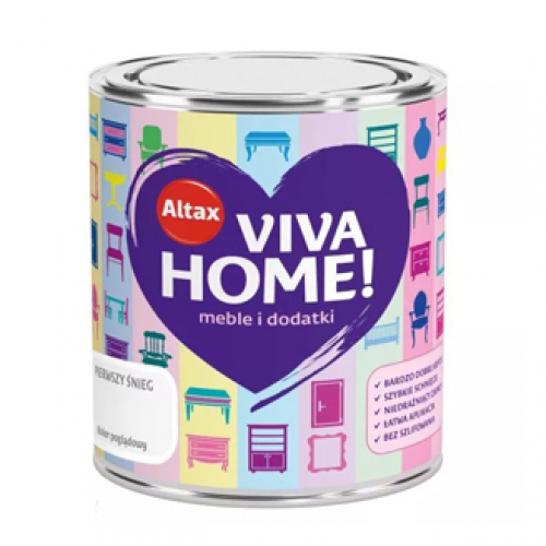 

Краска для мебели и интерьера Altax Viva Home на водной основе первый снег