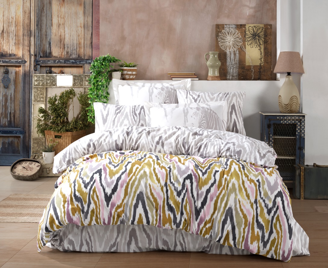 

Комплект постельного белья Hobby Poplin Barbara 200x220 Горчичный