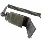 Страхувальний пістолетний шнур тренчик хакі з карабіном і петлею KNR CN0008 - зображення 4