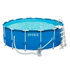 Каркасний басейн Intex 28242, 457 x 122 см (картриджний фільтр-насос 3785 л/рік, сходи, тент, підстилка)